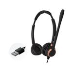 Discover D712U Deluxe Corded USB Softphone Headset for Cisco Jabber, RingCentral, Avaya, Skype, Lync and More