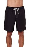 O'NEILL Men's Santa Cruz Volley Boardshort |Elastic Waistband, Short Length - Above The Knee Fit | - black - Medium