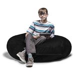 Jaxx 4 ft Cocoon Bean Bag Chair, Black