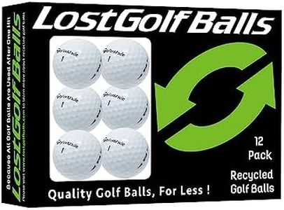 Taylormade TP5 Golf Balls (12 Pack) - Mint Quality, Used Golf Balls Refinished by Lostgolfballs.com, Like New with No Logos