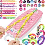 FHNSEL Friendship Bracelet Making kit,Arts and Crafts for Kids Ages 6-12,DIY,Birthday Gifts,Toys for Girls Ages 6 7 8 9 10 11 12 Year Old Kids Travel Activity Set