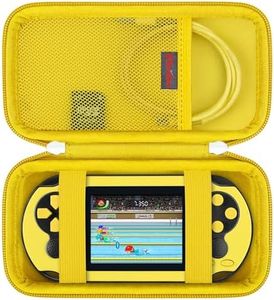 Elonbo Carrying Case Compatible with TaddToy 16 Bit Handheld Game Console for Kids Adults, Classic Retro Video Games Travel Storage Cover Bag, Portable Electronic Game Player Organizer Holder, Yellow