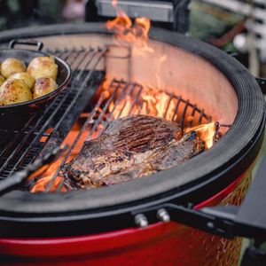 Kamado Joe Classic II Grill – Red Ceramic Charcoal BBQ