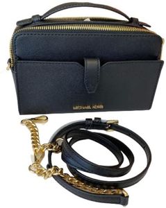 Michael Kors Medium Double Zip Phone Crossbody, Black