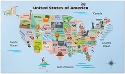 Mr. Pen- United States Map for Kids, 14.5”x 24.6”, US Map for Kids Learning, Map of USA, Wall Maps, USA Map Poster, Map of the United States, Kids Map United States, Maps for Kids of The United States