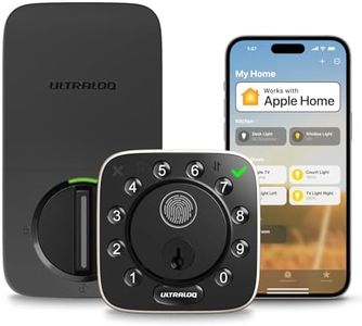 ULTRALOQ Bolt Fingerprint WiFi Smart Lock, Works with Apple Home, Siri, Alexa, 8-in-1 Keyless Entry Deadbolt Lock with Fingerprint, Keypad, App Remote Control, Auto Unlock,Easy Install, 10 Mo. Battery
