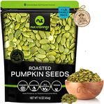 NUT CRAVINGS - Roasted & Unsalted Pumpkin Seeds, Pepitas, No Shell (16oz - 1 LB) Packed Fresh in Resealable Bag - Nut Snack - Healthy Protein Food, All Natural, Keto Friendly, Vegan, Kosher