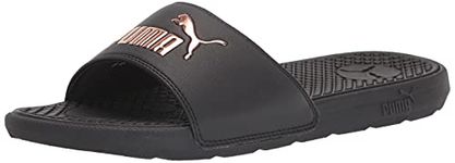 PUMA Women's Cool Cat Bold Slide Sandal, Puma Black-rose Gold, 8