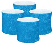 4 Pack Upgraded Blue Mesh Treated Layer Humidifier Filter Replacements for Vicks & Kaz WF2, Fit Vicks V3500N, V3100, V3900 Series, V3700, Sunbeam 1118, 1119 & 1120 Series