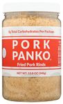 Pork Panko - 0 Carb Pork Rind Bread Crumbs - Keto and Paleo Friendly, Naturally Gluten-Free and Carb-Free - Case of (6) 12oz Pork Panko Jars