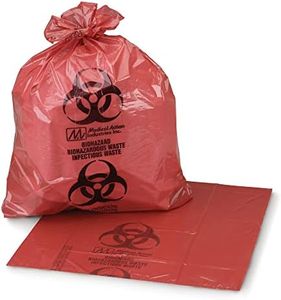 McKesson Infectious Waste Bag, Biohazard, Star Sealed Bottom, Red, 1.25 Mil, 7 to 10 gal, 24 in X 24 in, 250 Count