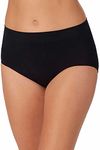 Carole Hochman Ladies' Seamless Brief, 5-pack, Black/Misty Rose/Light Gray/Beige/Creme, Medium