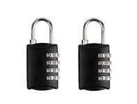 EzLife - Non TSA 4 Digit Luggage Locks, Re-Settable Keyless Lock for Bag, Gym Locker, Backpack (Multicolor) (Pack of 2)