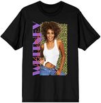 Bioworld Whitney Houston 90s Script Men's Black T-Shirt