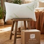 Bamboo Sleeping Bed King Size Pillow 2 Pack Made in Canada for Side, Back & Stomach Sleepers | Bamboo Premium Hotel Quality Cover Cooling Microgel Filling Supportive Pillow - 20"X36"