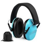 LEADSTAR Ear Defenders for Kids, Children Ear Defenders with Carrying Bag, NRR 25dB/SNR 29dB Noise Reduction Ear Protectors for Baby, Adjustable Hearing Protection Earmuffs for Sleeping Airplane, Blue