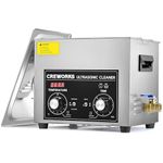 CREWORKS Ultrasonic Cleaner 10L with Heater and Timer, 240W Stainless Steel Ultrasonic Cleaning Machine, Professional Ultrasonic Parts Cleaner Ultrasound Cleaning Machine for Lab Tools Auto Parts More