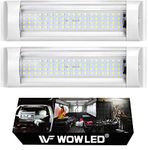 WOWLED 12V Interior LED Light Bar 2Pack, 4W LED RV Ceiling Roof Lights Bar Lamp with On/Off Switch, LED Interior Lighting for Car Camper Van Bus Caravan Boat Dome Light Motorhome Kitchen