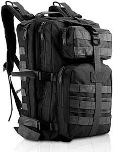 SHANNA Mochila Militar, táctica 35L, del ejército MOLLE, de Asalto, de Combate táctica para Senderismo al Aire Libre Camping Trekking Pesca Caza (Negro)
