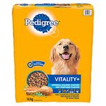 PEDIGREE VITALITY+ Adult Dry Dog Food, Roasted Chicken and Vegetable Flavour, 14kg Bag