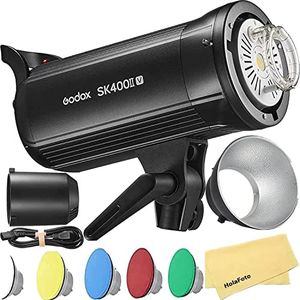 Godox SK400II-V SK400IIV 400Ws Professional Studio Strobe Flash Light,GN65 0.1-1.5S Recycle Time,2.4G X System,Bowens Mount with 10W LED Modeling Lamp for Wedding,Portrait,Fashion,Product Photography