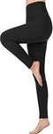 Memoryee High Waisted Leggings for Women, Buttery Soft Tummy Control Stretchy Opaque Yoga Pants, Workout Running Leggings Plus Size/#1 Pack/Black/XXL