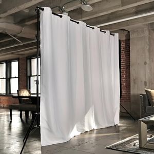 Room/Dividers/Now Freestanding Adjustable Room Divider Stand - Large, 25ft - 37ft 6in Wide | Curtain Divider for Room Separation | Portable, No Drill | for Hanging Room Divider Curtains