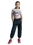 Naughty Ninos Girls Black Cotton Cargo Pants (NN00025PNT_9-10 Years)