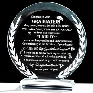 Movdyka Graduation Gifts for Her Him 2024, High School College Graduation Gift for Women Men, Crystal Decor Plaque, Class of 2024 Graduation Inspirational Congrats Gift for Girls Daughter Son