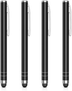 MoKo Stylet Stylo Précision Écran Tactile Capacitif Stylus, 4 pièce Universel Pen pour Apple iPad/iPad Mini/Air/Pro, iPhone, Kindle, Samsung Galaxy, Tablette Android/iOS - Noir