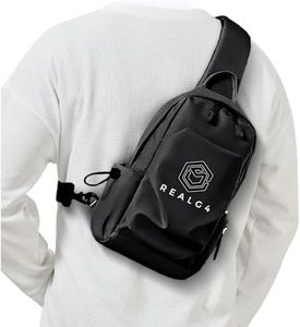Bolso Hombre Bandolera Impermeable. Mochila Bandolera Hombre de Gran Capacidad con Puerto de Carga USB Bolso Hombre Grande, Regalo Original Hombre, Ciclismo Deporte Senderismo