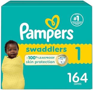 Pampers Diapers Newborn/Size 1 (8-14 lb), 164 Count - Swaddlers Disposable Baby Diapers, Enormous Pack (Packaging May Vary)