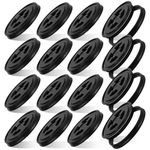 Yungyan 16 Pack 5 Gallon Bucket Lids Screw Seal Lid Leak Proof Screw Pail Lids Reusable for Cereals Grain PP Food Coatings Paint Industrial Storage Buckets(Black)