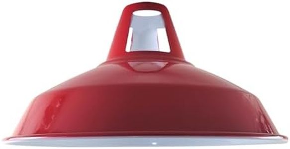 LEDSone Abat-jour rétro industriel en métal facile à installer pour cuisine, salle à manger E27 – Rouge