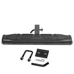 DNA MOTORING Universal Trailer Truck Towing Heavy Duty 20in Hitch Step Bar for 2” Receivers, Rear Bumper Protector for Vehicle, Pickup, car, w/ 4" Oval Step, PT-ZTL-8102-BK