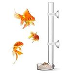 cobee Acrylic Shrimp Feeder, Transparent Durable Aquarium Fish Shrimp Feeder, Assembled Shrimp Feeding Tube Feeding Dish Tray, Feeding Tube Set for Shrimp Food - 20cm Tube and 6.5cm Feeding Bowl