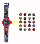 Lexibook, Spider-Man, Adjustable projection watch digital screen, 20 images of Spider-Man and his friends, for Children, Red / Blue, DMW050SP