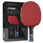 STIGA Nitro Table Tennis Racket ,Red,Rubber