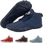 Hike Footwear Caspar Pro HF - Non-Slip and Comfortable Winter Barefoot Shoes Provide Warmth and Support, Walking Boots for Women Men Unisex Dark Blue