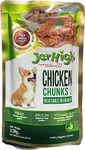 JerHigh Chicken Chunks with Vegetable in Gravy with Fiber Inulin and Vitamin B1 Without Preservatives Wet Food 120gms (60)