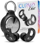 CURVD Live Stylish High-Fidelity Concert Earplugs, Festivals & Live Events 19 dB Noise Reduction, 5 Tip Sizes & Carry Case