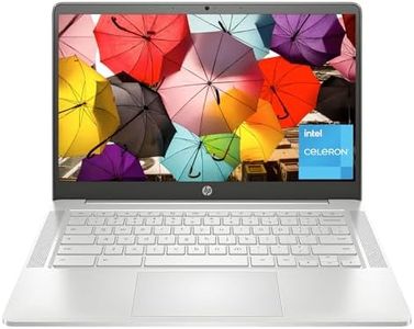 HP Chromebook 14 inch Laptop, HD Display, Intel Celeron N4500, 4 GB RAM, 64 GB eMMC, Intel UHD Graphics, Chrome OS, 14a-na1010ca