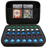 Jucoci Toy Organizer Case Compatible with Bakugan Battle Planet, BakuCores, Armored Alliance, Geogan Rising, Storage Container Holder Fits for 35 Pieces, Shoulder Strap (35 Slots, Black)