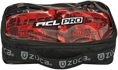 ZÜCA Cornhole ACL Pro Pouch - Cornhole Bag Utility Pouch - Fits 4 Cornhole Bean Bags - Durable Ballistic Nylon with Clear Vinyl Lining - Fit Handles of Cornhole Bag Carry Case
