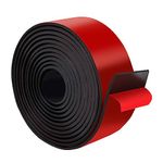 Adhesive Rubber Strips with Adhesive Backing Self Stick Neoprene Solid Rubber Sheets Rolls Strips for Gaskets Pads Seals Crafts Protection (2" Wide x 1/16" Thick x 10' Long)