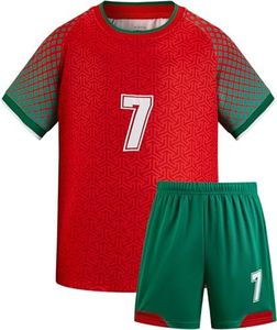 WISHOME Boys Soccer Jersey #7 Kids & Youth Sports Fan Jerseys Football Training Clothes for 4-14 Years