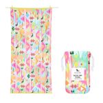 Dock & Bay Beach Towel - Quick Dry, Sand Free - Compact, Lightweight - 100% Recycled - Includes Bag - Ibiza Glow - Extra Large (200x90cm, 78x35)