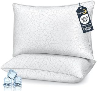 COZSINOOR Cooling Bed Pillows Queen Size - Premium Down Alternative Pillows Set of 2 for Side, Back, and Stomach Sleepers Hotel Quality Fluffy Soft Microfiber Fill Breathable Skin-Friendly