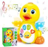 Baby Duck Toys for 1 Year Old Boys Girls Birthday Gifts Toddler Toys 1-2 Years, Dancing Walking Yellow Duck Learning Educational Musical Sensory Toys for Baby Tummy Time Toys 6-12 0-6 Months