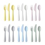 18-Piece Cutlery Set, Mixed Colours for Kids by IKEA